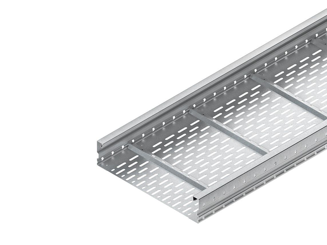 Weitspannkabelrinne 105x400x1,5mm o.Verb 6000mm Seitenl 34800qmm