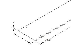 Deckel Drehriegel 555x3000mm f.Kabelrinne