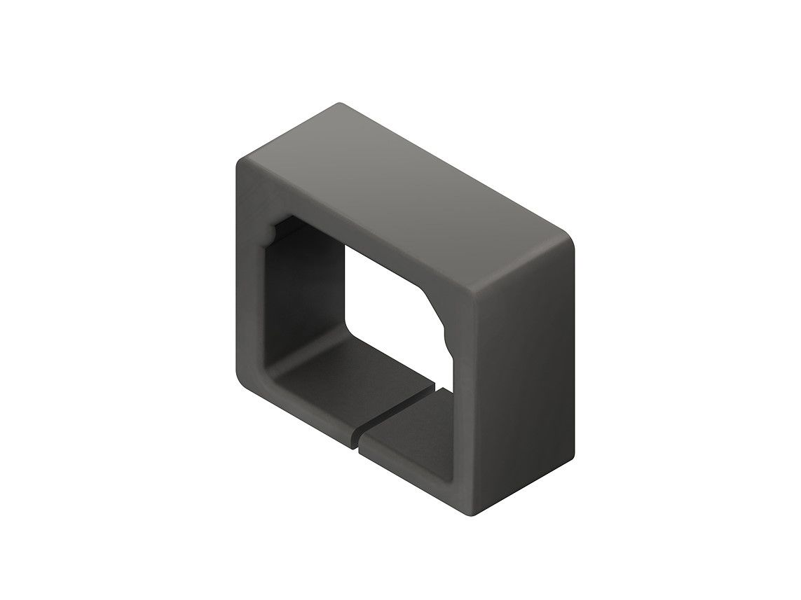 Endstück LF-K 30x16mm li/re Kst hfr anth RAL7021 unbeh