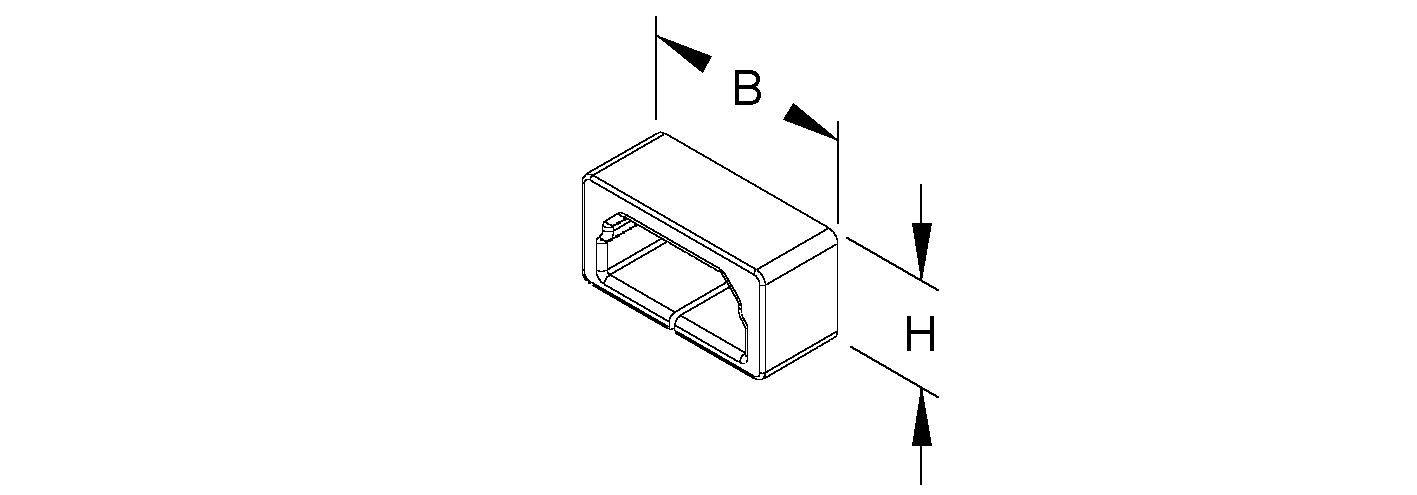 Endstück LF-K 30x16mm li/re Kst hfr anth RAL7021 unbeh