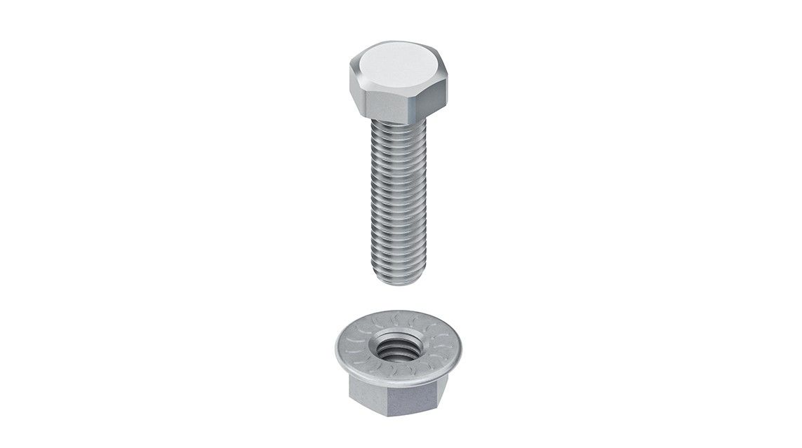 Sechskantschraube M10x80mm m.Mutter SW15 SKT-Schr 8.8 f/vz
