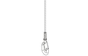 Haken Set 1-tlg, 2m, galv.verz