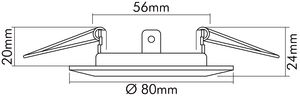 Einbaustrahler 50W Konv GX5,3 ni gbürst ST IP20 gebürstet Ø/EB60mm