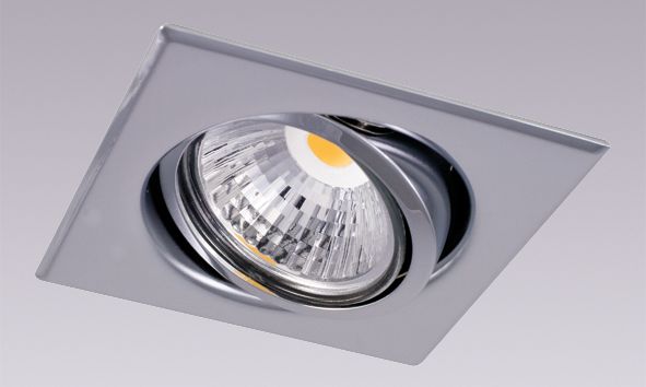 LED-Einbaustrahler 50W Konv chr glz IP20 1LED ST Ø/EB68mm 85x85x32mm