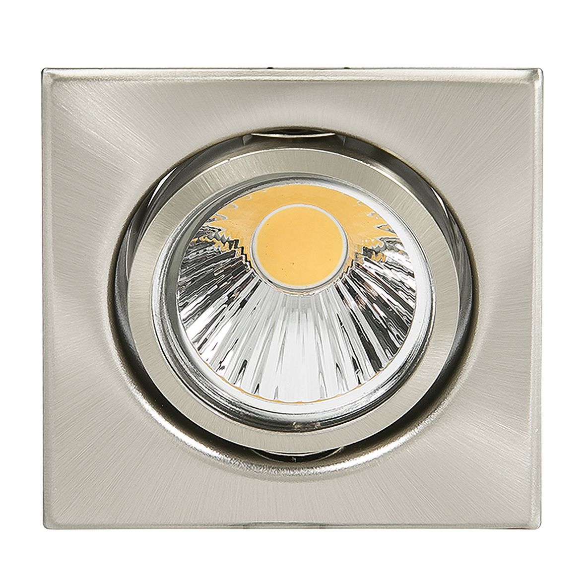 LED-Einbaustrahler 50W Konv ni gbürst ST IP20 1LED gebürstet Ø/EB68mm 85x85x32mm