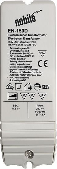 Sicherheitstrafo 50-150W 11,8V ws 127x42x30mm elektr.Trafo