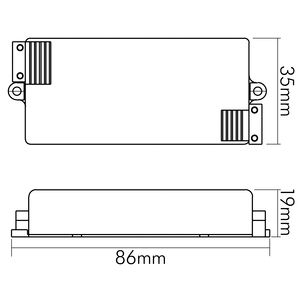 LED-Trafo 1,2-4W 350mA 11V IP20 Kstgeh stat 86x35x19mm