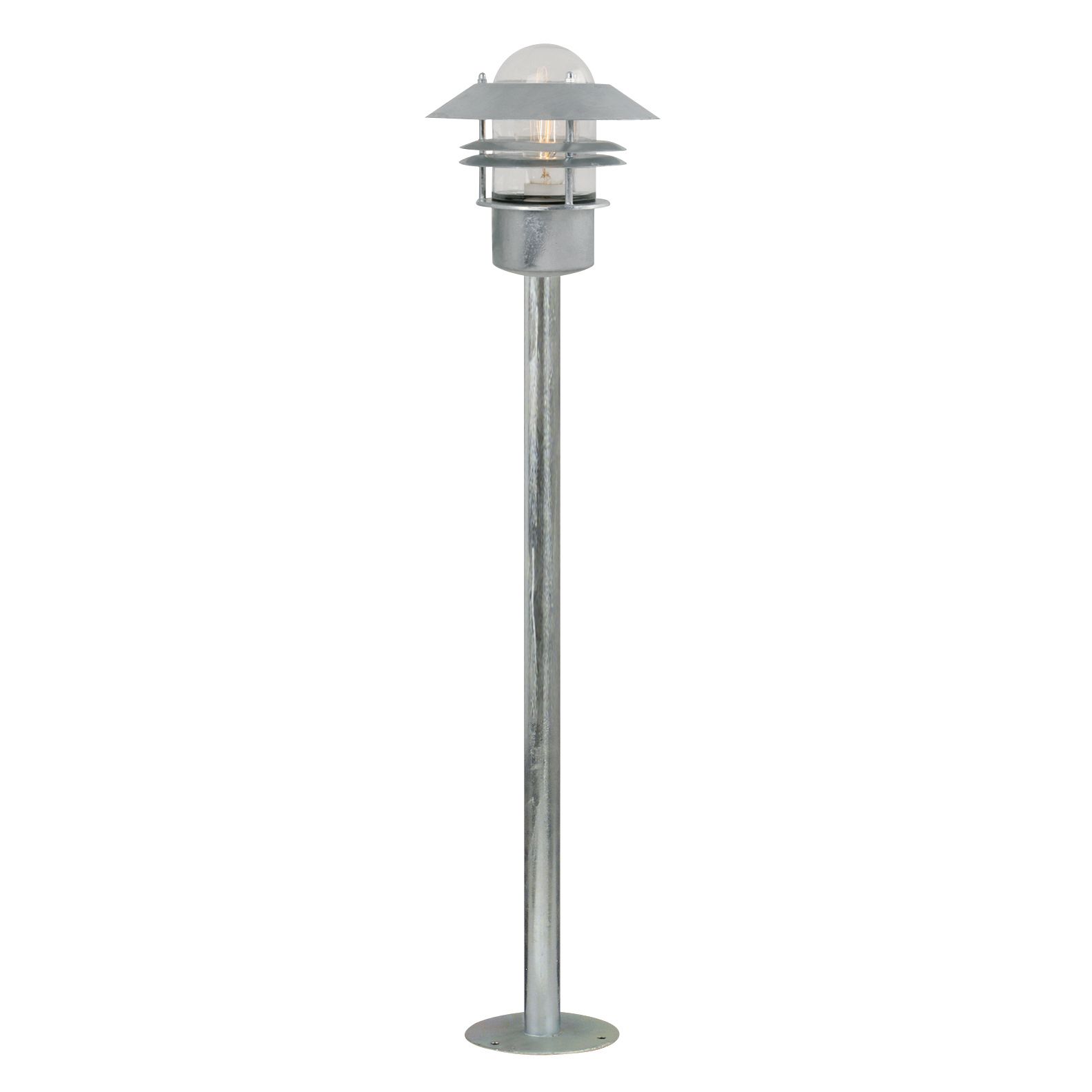 Pollerleuchte 60W Blokhus E27 gr ST IP54 Gl_tr HV