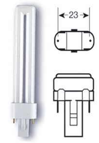 Kompaktleuchtstofflampe DULUX 11W 4000K G23 KLL G23(2p) 900lm Ø12x237mm