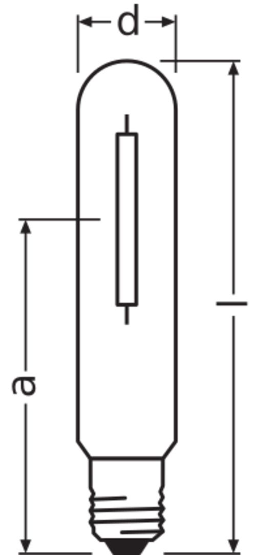 Natriumdampflampe 150W VIALOX E40 2000K Röhre einseitig gesockelt extZündg.erf.