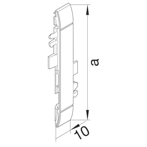 Geräteblende GEB-K 120mm Kst alu hfr