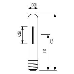 Natriumdampflampe 400W E40 2000K Röhre einseitig gesockelt extZündg.erf.