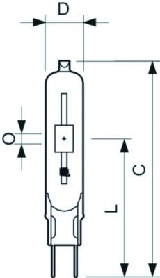 Halogen-Metalldampflampe MASTER 73,2W UV 2915K G8,5 Röhre einseitig gesockelt