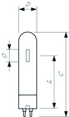 Natriumdampflampe 55,5W MASTER PG12-1 2500K Röhre einseitig gesockelt