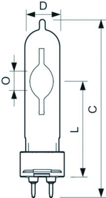 Halogen-Metalldampflampe MASTER 250W UV 2500K G12 Röhre einseitig gesockelt