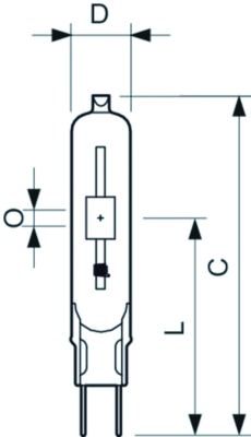 Halogen-Metalldampflampe MASTER 39W UV 4200K G8,5 Röhre einseitig gesockelt