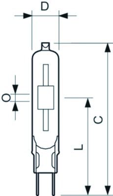 Halogen-Metalldampflampe MASTER 70W UV 4200K G8,5 Röhre einseitig gesockelt
