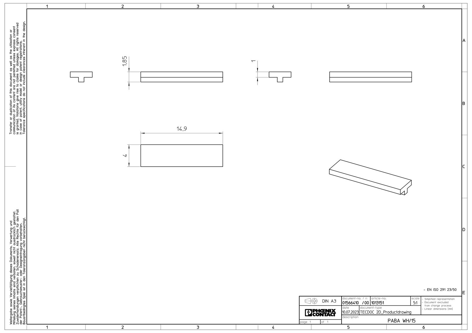 Kabelmarkierung ws Etikett Ø0,6-50mm Kst 15x4mm Mit Textfeld aufschieb
