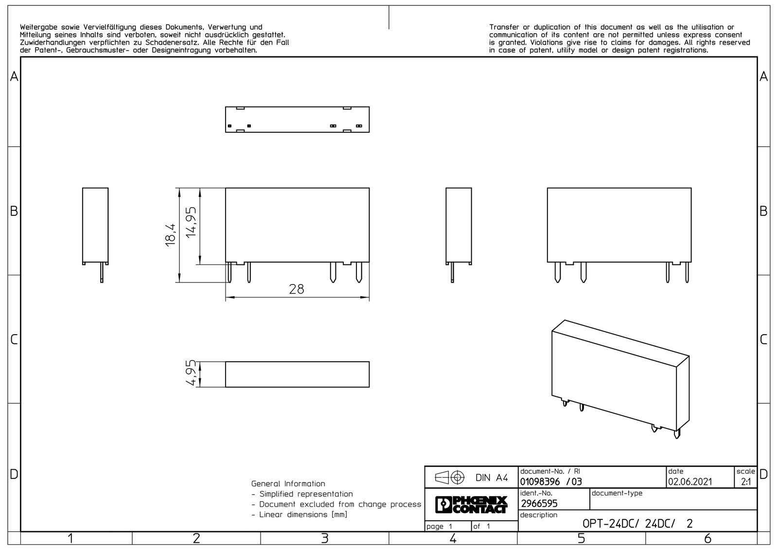 Optokoppler 24V 0,007A 3-33V elektr
