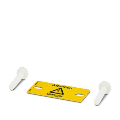 Klemmenmarkierung or RM=14mm horiz Blitzpfeil/Attention/Danger