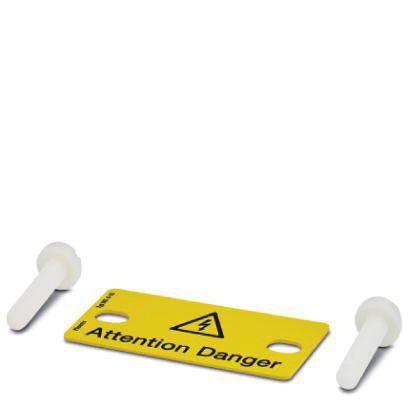Klemmenmarkierung or RM&#x3D;15mm horiz Blitzpfeil/Attention/Danger
