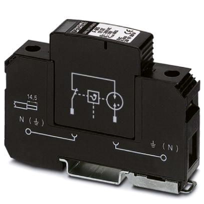 Überspannungsableiter Netzform-TN-S 1TE 230VAC 1,5kV Hutschiene TH35 20kA opt
