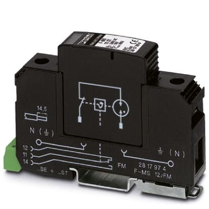 Überspannungsableiter Netzform-TN-S 1TE 230VAC 1,5kV Hutschiene TH35 20kA opt