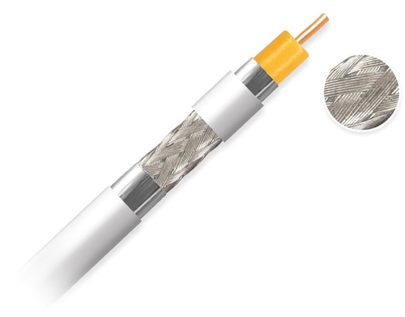 Koaxialkabel 75Ohm ws Eca SP100 Ø6,6mm Folie + Geflecht