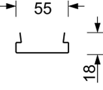 Blindabd ws Kst L1536mm B55mm H18mm