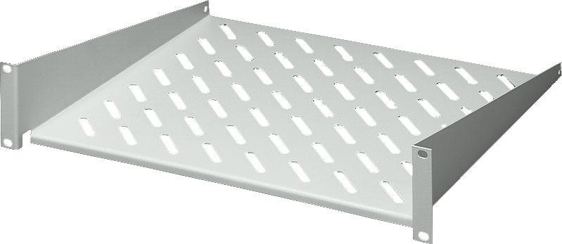 Geräteboden 88x482,6x250mm Metall gr RAL7035