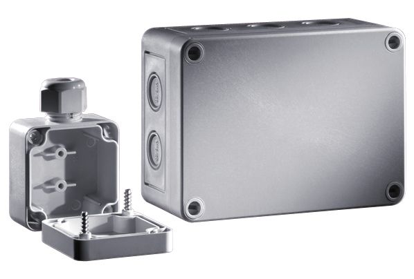 Abzweigdose IP66 94x94x57mm gr Kst Wand/Decke