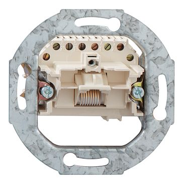 Anschlussdose Cat3 AP 1xRJ45 Schraube schräg AP-Mont rws
