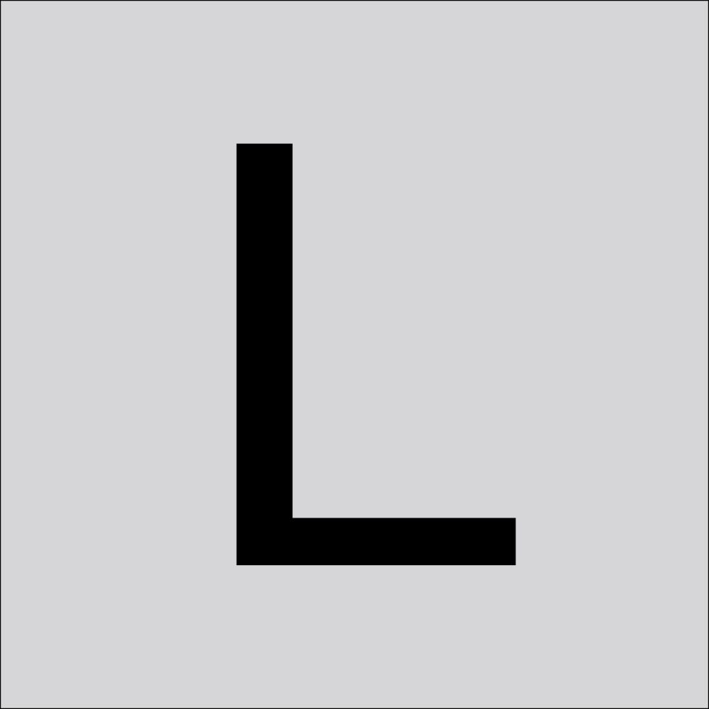 Großbuchstabe L sw H100mm