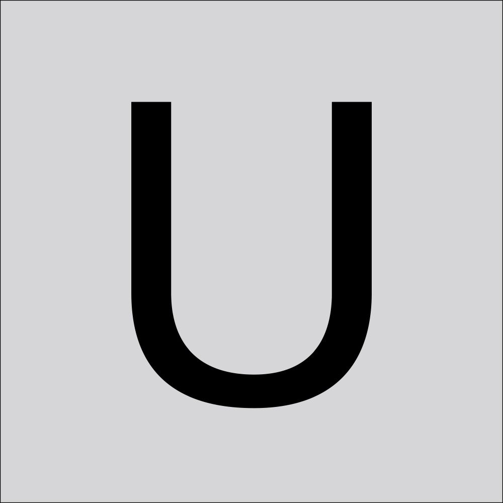 Großbuchstabe U sw H100mm U-Form