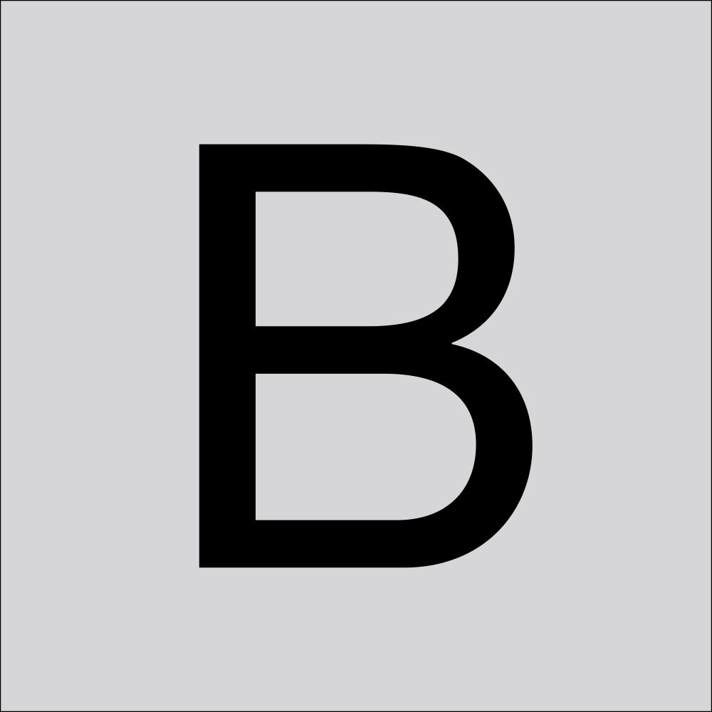 Großbuchstabe B sw H100mm