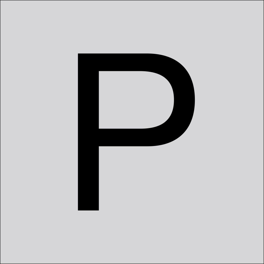 Großbuchstabe P sw H100mm
