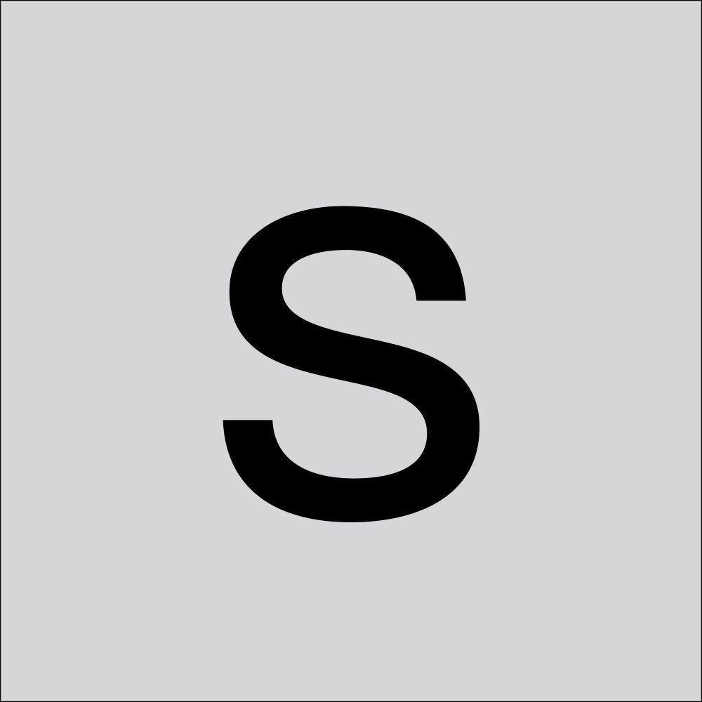 Kleinbuchstabe S sw H100mm