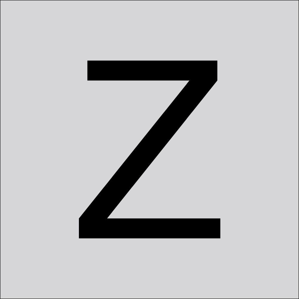 Großbuchstabe Z sw H120mm