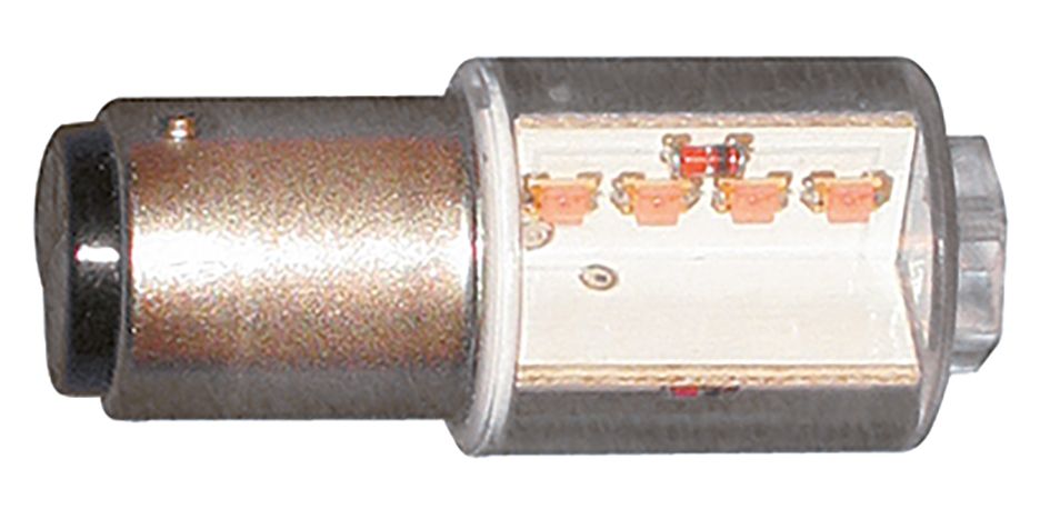 Kleinlampe 0,7W BA15d 24-28V gn Röhre einseitig gesockelt Ø18,5x45mm