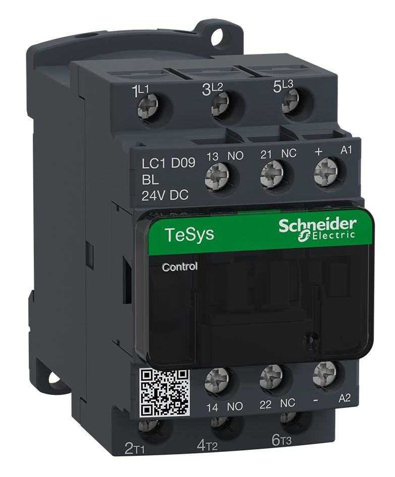 Leistungsschütz 4kW 3S 24VDC 9A 1S+1Ö/Hilf