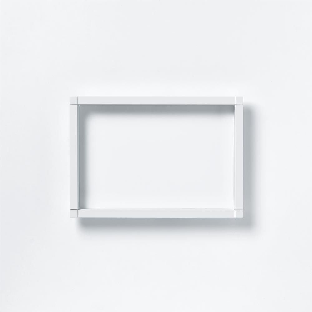 Briefkastenblende 2f AP ws Alu 331x231x38mm