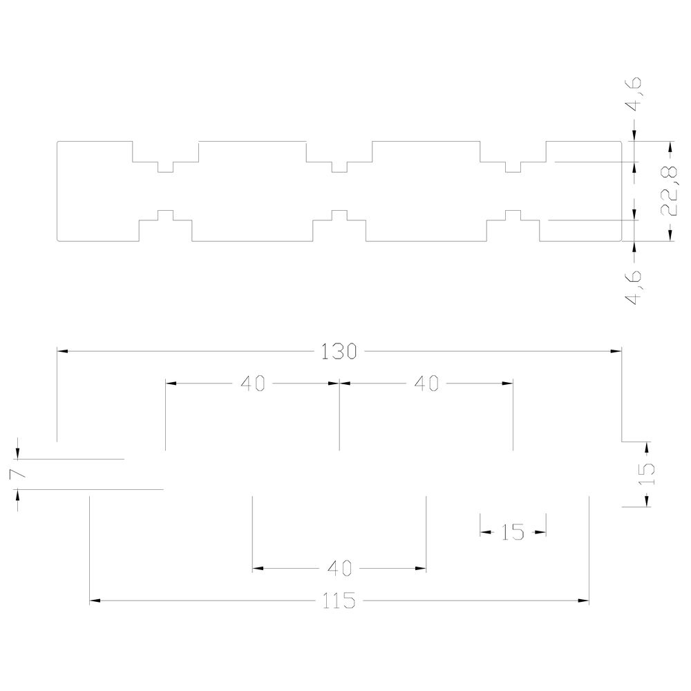 Sammelschienenhalter 40mm System