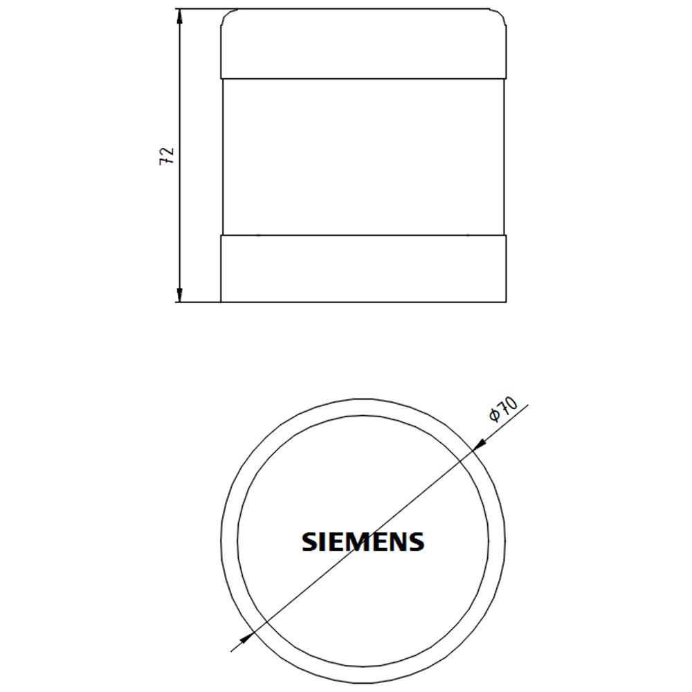 Akustikmelder Dauer/Pulston Ø70mm IP65 sw 24V/50Hz Ton einstellbar