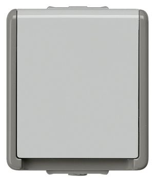 Steckdose 1f dgr glz DELTAfläche AP IP44 Klappd