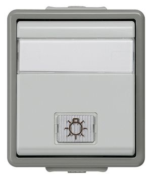 Kontroll-Wechselschalter DELTAfläche AP IP44 1f gr glz