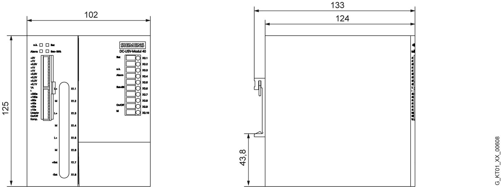 USV REG Offline 960VA 22-29V 102x125x125mm