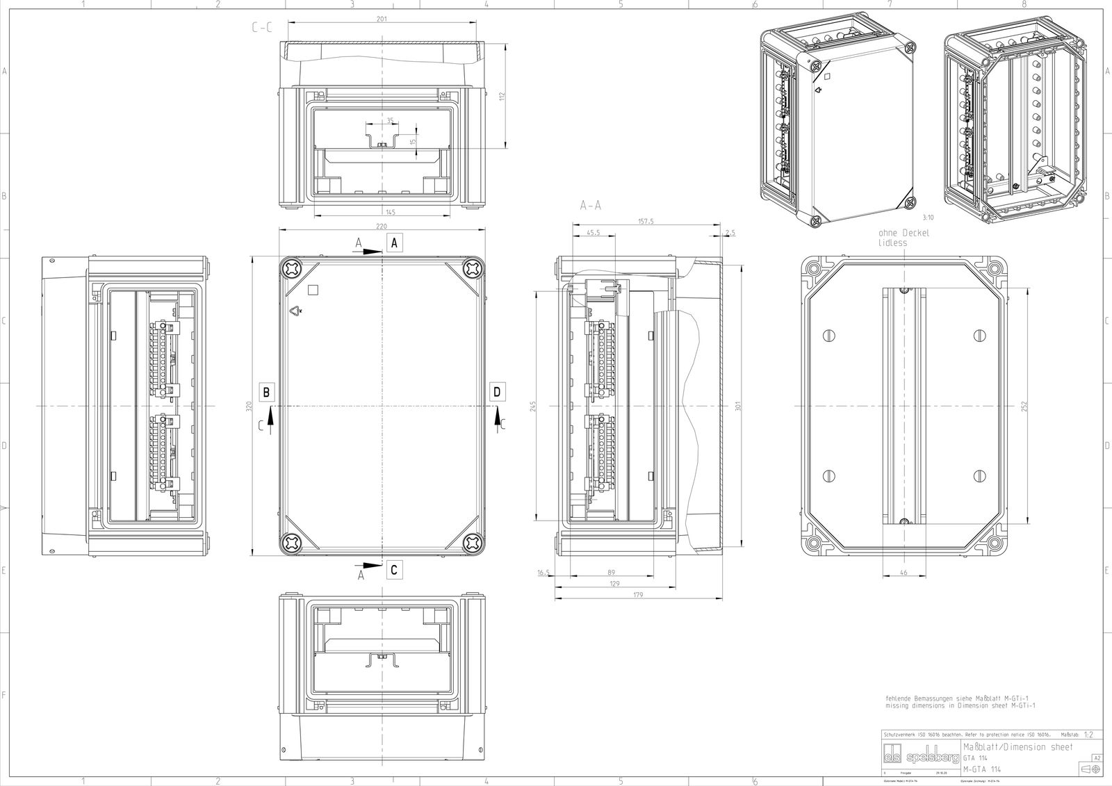 Kleinverteiler AP 1x14TE Kst IP65 320x220x179mm ET157mm