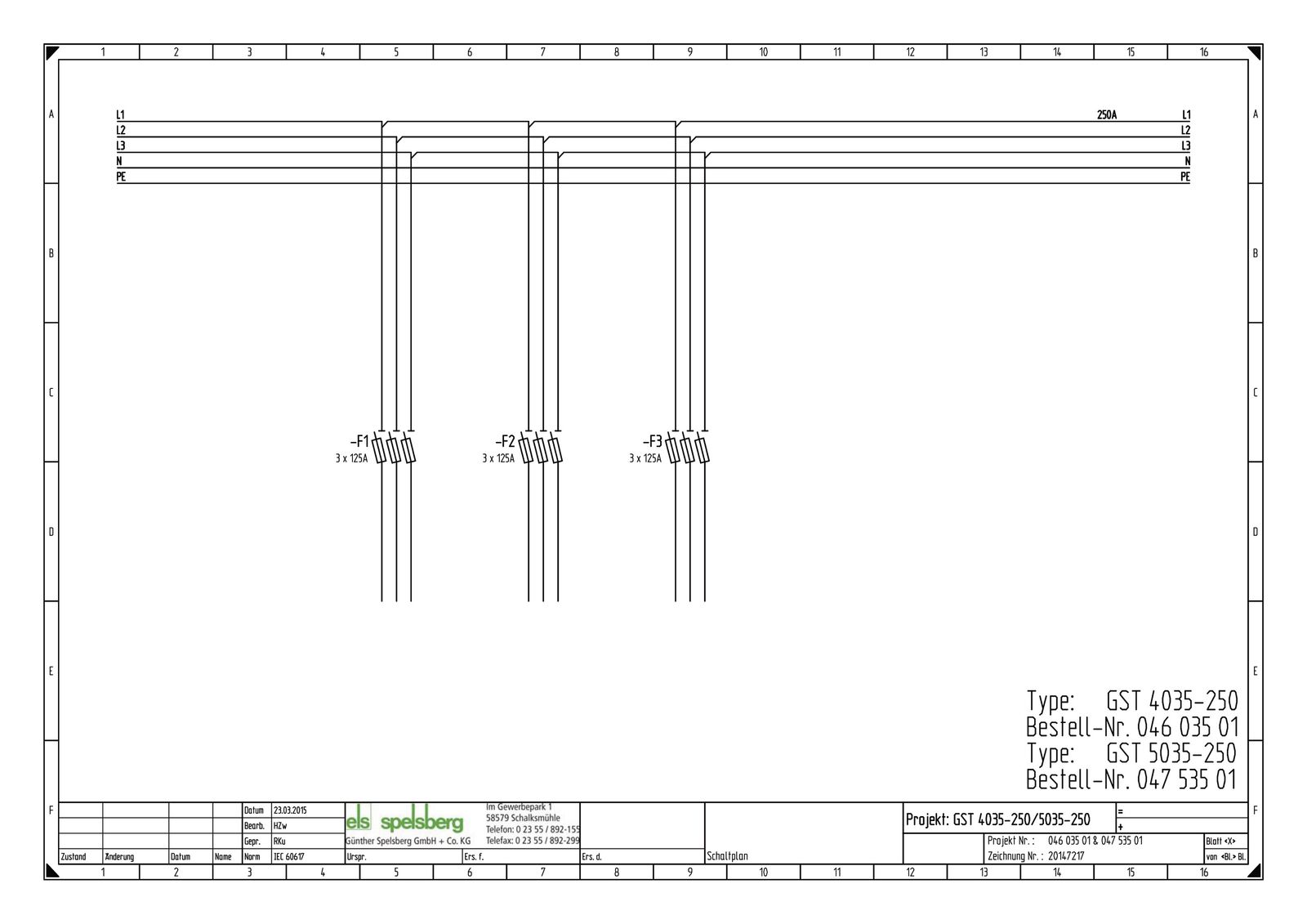 Verteilerbaugruppe NH-Si NH000 5p 250A 3st/NH-trenn Sammelschienensystem