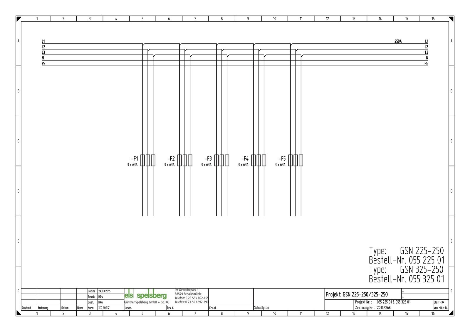 Sicherungsgehäuse 250A IP65 Schraubsich oben Kst Mit transparentem Deckel 5grp
