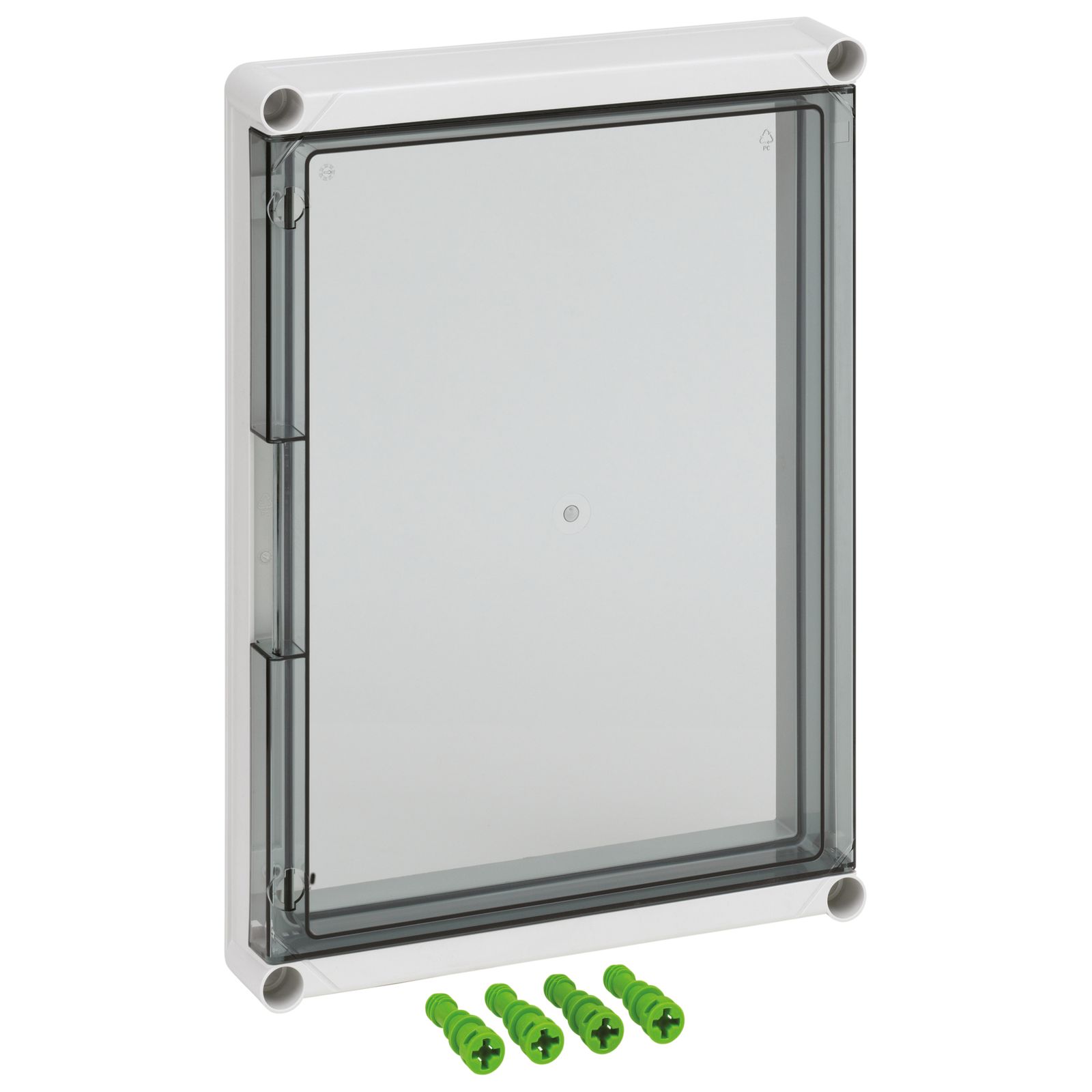 GDK 3-KT Klapptür Montagedeckel AP 440x320x50mm schraub transp rechteck